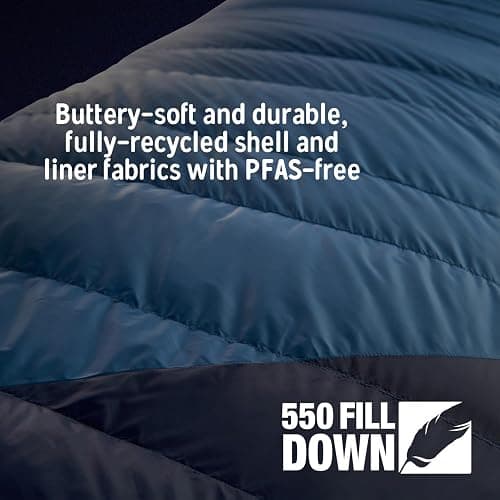 Kelty Cosmic 20 Down Mummy Sleeping Bag for Backpacking, Campers, 550 Fill Power, Recycled Fabrics with PFAS-Free DWR, Designed in Sunny Colorado, thumbnail 4