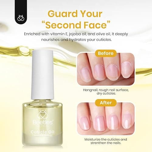 Beetles 7.5ml Cuticle Oil Nail Oil Cuticle Care for Nail, Damaged Cuticles, Stronger Nails Spa and Hand Manicure Essentials for Repaired Thin Nails DIY Home for Women thumbnail 2