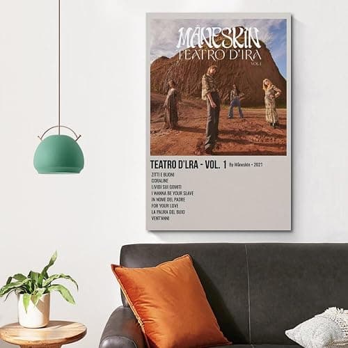 Måneskin Album-Poster, Leinwand-Poster, Raumdekoration, ästhetisches Poster, künstlerisches Poster für Schlafzimmer, Wohnzimmer, Wände, 20 x 30 cm, ungerahmter Stil thumbnail 4