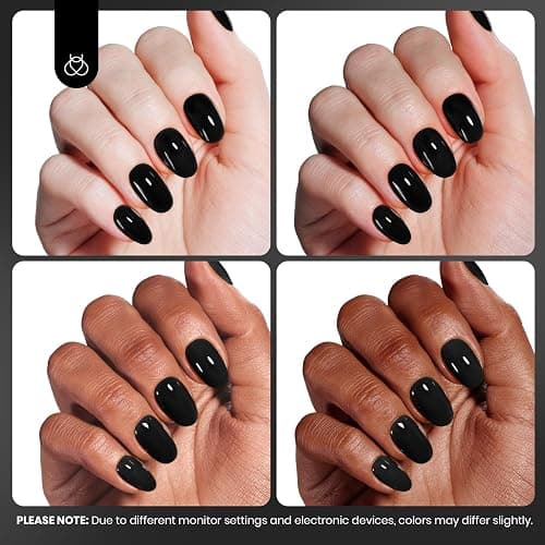 Beetles Black Gel Polish – Silent Charm Audrey Black Color Hema Free Gel Polish, 15ml Long-Lasting Soak Off UV LED Glossy Manicure for DIY Nail Art thumbnail 6