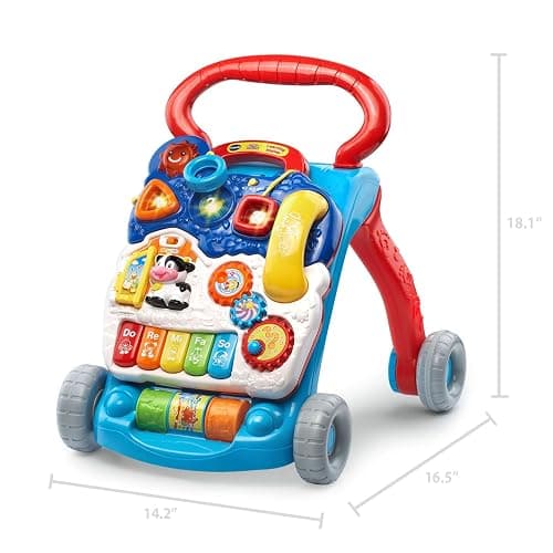 VTech Sit-to-Stand Learning Walker (Frustration Free Packaging), Blue thumbnail 3