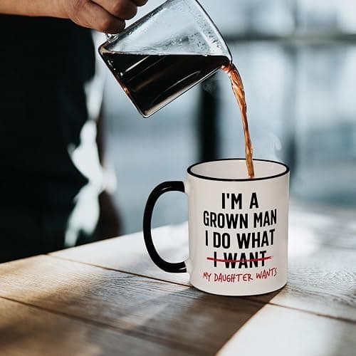 Aurahouse Funny Girl Dad Gifts Mug, Gift for Dad from Daughter | Dad birthday gifts from daughter wife kids, Fathers Day, Christmas gift for dad, New Daddy, I Do What My Daughter Wants thumbnail 4