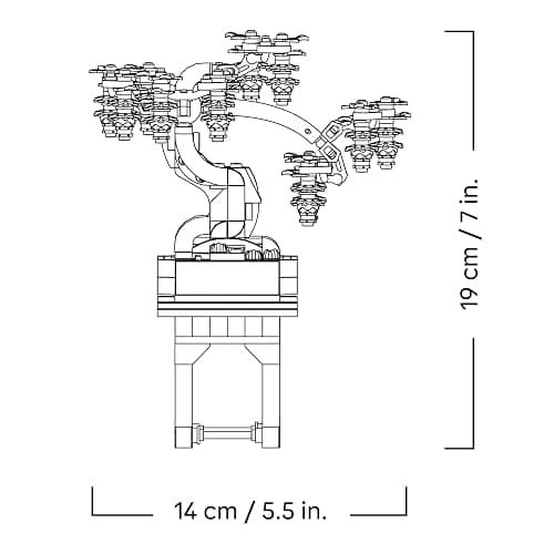 LEGO Botanicals Mini Bonsai - Piante Artificiali di Gingko, Pino Nero, Glicine e 2 Espositori - Kit di Modellismo Fai Da Te - Decorazione per la Casa - Idea Regalo per Adulti - 10373 thumbnail 3