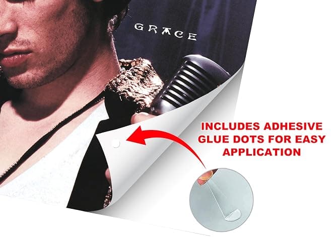 CINEMAFLIX Jeff Buckley - Grace - Album Cover POSTER - Measures 12x12 inches - Includes Adhesive Dots thumbnail 2