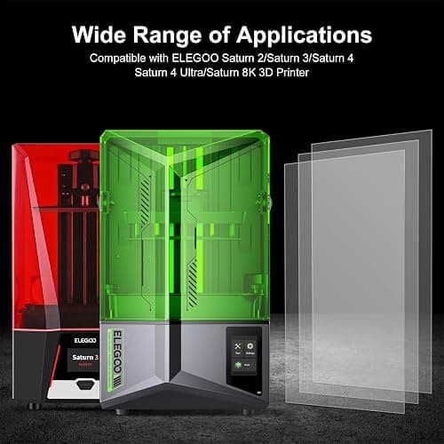 ELEGOO 5 PCS PFA Release Liner Film 2.0 for ELEGOO Saturn 4 Ultra 16K, Saturn 4, Saturn 4 Ultra, Saturn 3, Saturn 2 and Saturn 8K Resin 3D Printer, 273 x 176 mm thumbnail 5