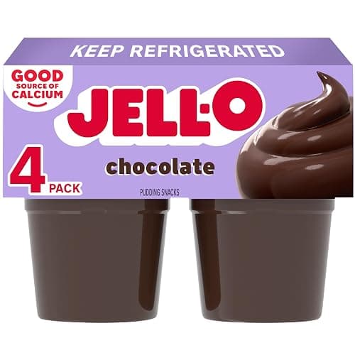Jell-O Original Chocolate Ready-to-Eat Pudding Snack Cups, 4 ct Cups - Image 1