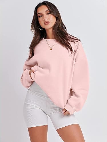 ANRABESS Womens Sweatshirts Crewneck Fleece Oversized Pullover Sweaters Fall Winter Cute Tops Teen Girls Preppy Clothes 2025 thumbnail 6