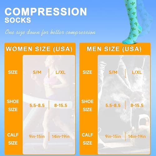 Compression Socks 6 Pairs 20-30 mmhg thumbnail 4