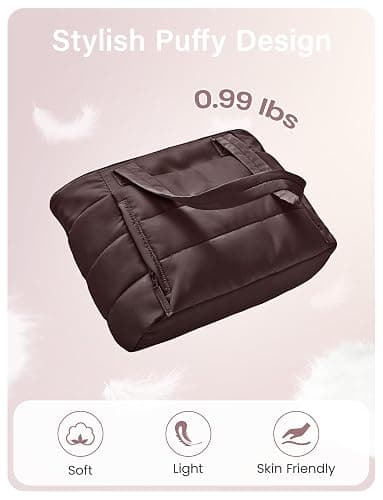 Uselike Tote Bag for Women with Zipper, Quilted Puffer Tote Bag with Compartments, Lightweight Puffy Work Bags for Women thumbnail 7