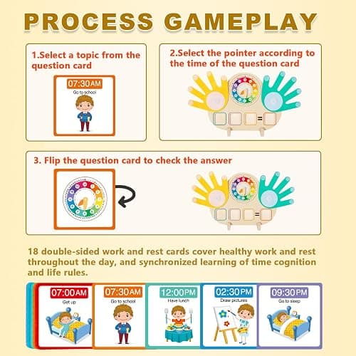 Quliwise Educational 2 in 1 Math Manipulatives Number Counting Blocks & Teaching Clock for Kids, Preschool Learning Toys for Toddlers 3-5, Montessori Toys for 3-5 Year Old Boys Girls Birthday Gifts thumbnail 8
