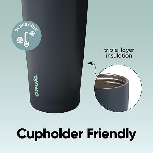 Owala FreeSip Sway Insulated Stainless Steel Water Bottle with Two-Way Spout, Built-In Straw and Bucket Handle, Made for Travel, School, and Sports, 40oz, BPA Free, Leak Proof, Foggy Tide thumbnail 6