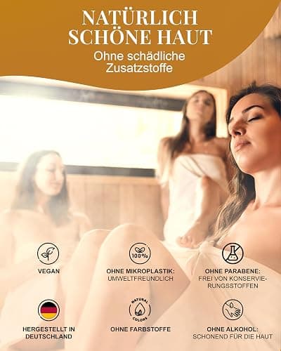 Frankonia BATH & SPA Sauna Salz Peeling Wilde Rose – 400 g Meersalz-Körperpeeling mit Jojobaöl & Vitamin E – Dusch- & Body Scrub für alle Hauttypen – Vegan & ohne Parabene – ohne Microplastik thumbnail 7