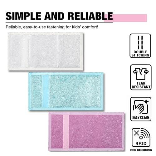 Amutta 3 Pieces Kids Wallet for Girls and Women - Little Girls' RFID Rainbow Wallet With Magic Sticker, Coin Pocket - Teen Gift Ideas thumbnail 4