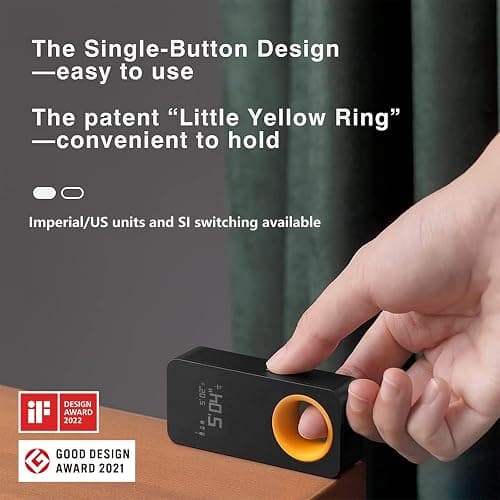 HOTO Laser Measuring Tool, Pocket-Size 98Ft Digital Laser Tape Measure ±2mm Accuracy, USB-C Rechargeable, OLED Display, Ft/M/in Unit Conversion, Real-time Data Sync, Cool Gadgets for Men & Home Use thumbnail 3
