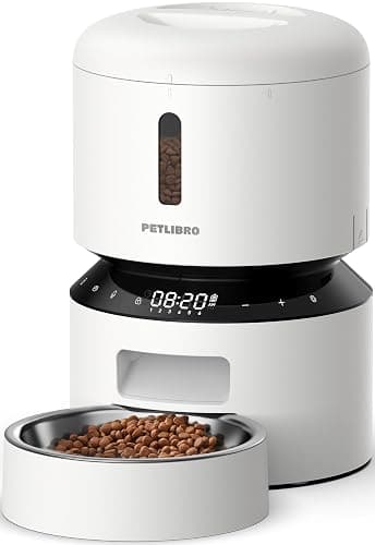 PETLIBRO Automatic Cat Feeder – 3L Programmable Pet Food Dispenser with Freshness Preservation, Timed Portion Control, Voice Meal Call & Dual Power Supply, Healthy Feeding for Cats & Small Dogs White - Image 1