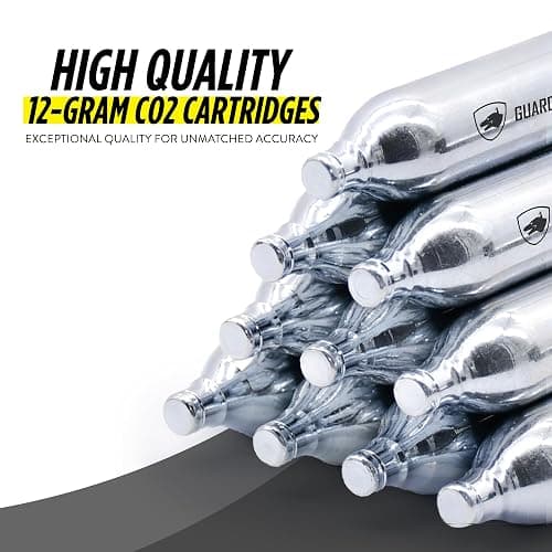 Guard Dog Security 8 Gram / 12 Gram Co2 Cartridges, Non-Threaded, CO2 cartridges BB Gun, CO2 BB Pistol, CO2 Airsoft Pistol, and CO2 Paintball Markers, Snug fit, Solid Seal thumbnail 3
