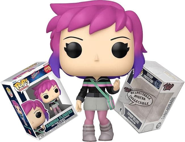 Funko Scott Pilgrim Anime - Ramona Flowers + ToyBop Protector: Movie Pop! Takes Off Animation Vinyl Figure (Bundled with Pop Protector Collector Case Box Gift Set) - Image 1