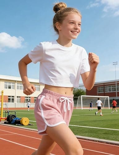 BOOPH 3Pc Girls Athletic Shorts Active Running Dolphin Shorts thumbnail 3