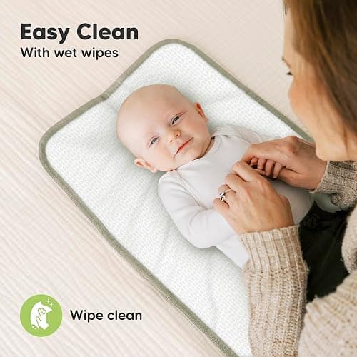 KeaBabies Portable Diaper Changing Pad, Easy Wipe Clean, 25x13 (Prairie) | Foldable Waterproof Baby Changing Mat for Diaper Bag, Compact, Lightweight, Newborn, Infant, Baby Changer Travel Essential thumbnail 7