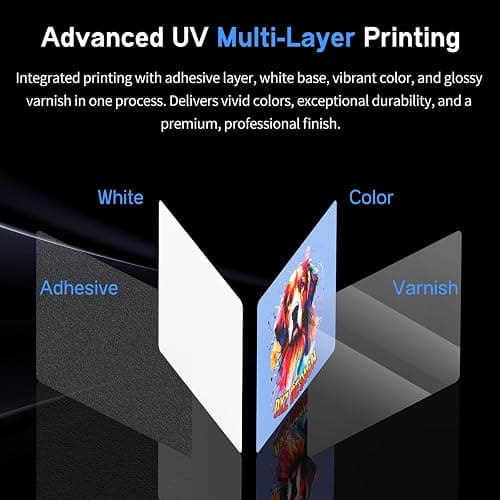 DXZ A3 UV DTF Printer with Laminator,Dual XP600 Print Heads, White Ink Stirring,All-in-One UV DTF Transfer Printer for Glass,Metal,Wood,Tumblers,Phone Cases thumbnail 5