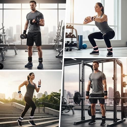 APEXUP Adjustable Ankle Weights for Women and Men, Modularized Leg Weight Straps for Yoga, Walking, Running, Aerobics, Gym, Physical Therapy thumbnail 6