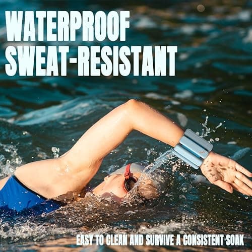 Sportneer Wrist & Ankle Weights for Women, 1 LB & 2 LB Wearable Weights Set, Adjustable Silicone Leg & Wrist Weights for Walking, Pilates, Yoga, Home Workout, Non-Slip Comfortable Fit thumbnail 4