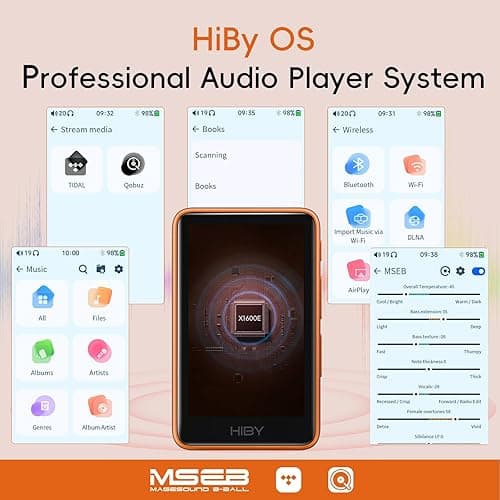 HiBy R1 HiFi MP3 Player with Bluetooth 5.1 Tidal Qobuz DSD 256 Native Lossless Music Player with Touchscreen/Hi Res Audio Certified/MSEB Tuning/2TB Expanded Memory thumbnail 7