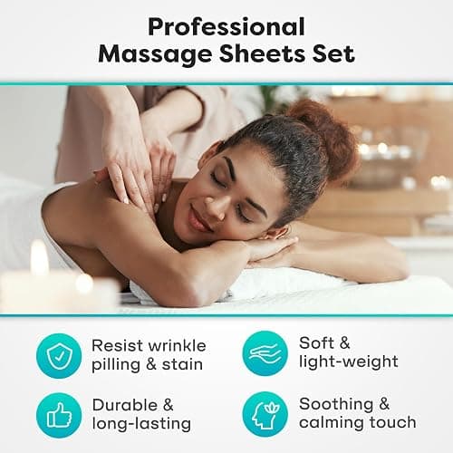 Comfyanno Massage Table Sheets Sets, 3 Pcs Professional Microfiber Massage Bed Cover Sheets, Soft, Light-Weight, Stain & Wrinkle Resistant, Includes Flat & Fitted Sheet, Face Cradle Cover - Gray thumbnail 3