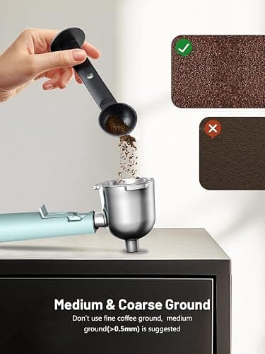 KEENSTAR 3.5Bar Espresso Machine with Milk Frother, 800W Compact Espresso and Cappuccino Machine with Preheating Function, 4 Cup Espresso Maker for Cappuccino or Latte, Gift for Coffee Lover thumbnail 6