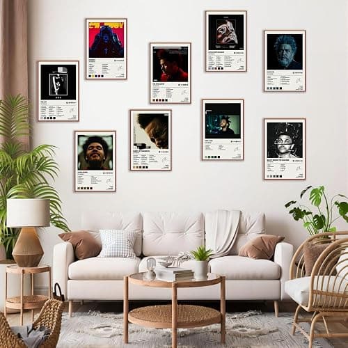 Album Cover Limited Edition Posters (Set of 9) Unframed 8 inch x 12 inch (20 x 30 cm) Room Aesthetic Scannable Song Code Music Posters thumbnail 4