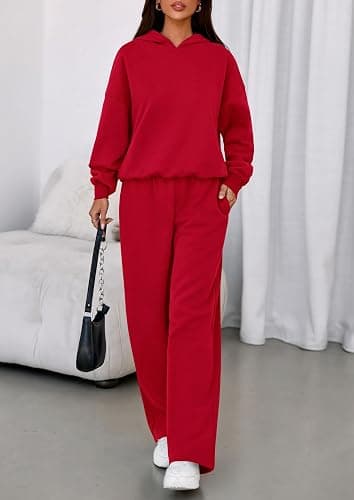 PRETTYGARDEN 2 Piece Lounge Sets for Women Matching Sweatsuits | Oversized Hoodies & Baggy Wide Leg Sweatpants,Casual Sweat Set,Workout Tracksuit,Airport Travel Outfits,Fashion Fall Clothes thumbnail 6