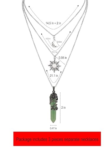 Sacina Gothic Emo Grunge Crescent Moon Choker, Moon Sun Star Choker Necklace, Goth Gothic Necklace, Halloween Christmas Jewelry Gift for Women thumbnail 5
