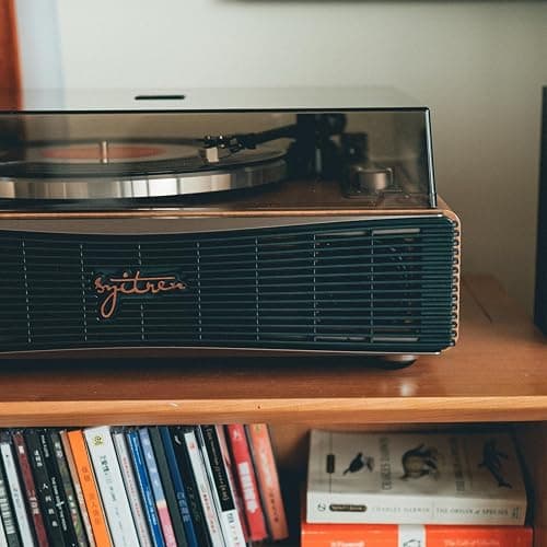 Syitren Paron Record Player Vintage Turntable for Vinyl Records with Built-in Speakers Bluetooth Retro Phonograph Wood Walnut thumbnail 4
