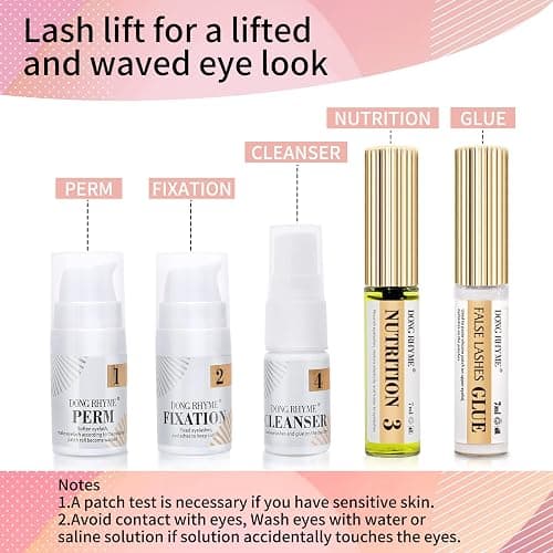 2025 Upgrade Lash Lift Kit, Keratin Eyelash Perm Kit, Eyebrow Eyelash Curling Lamination Kit Professional Lash Lift Extensions, Semi-Permanent Curling Perming Wave Suitable at Home and Salon by DONG RHYME thumbnail 4
