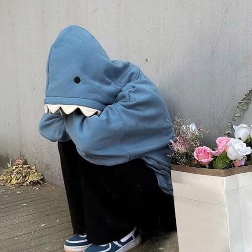 RGDYPKO Women's Cute Shark Hoodies Causal Long Sleeve Hooded Sweatshirts Trendy Fall Pullover Outfits with Kangaroo Pocket thumbnail 3