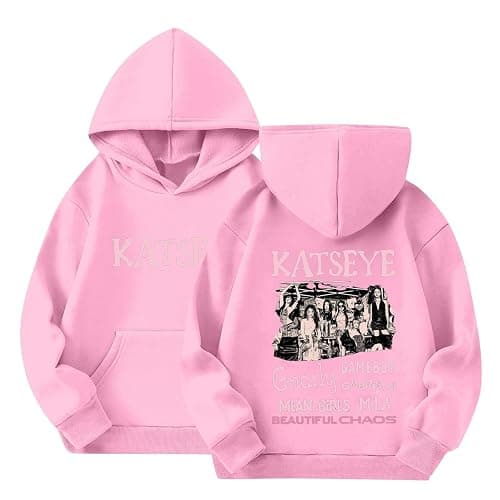 KATSEYE Hoodies for Kids Katseye Merch Sweatshirts Fashion Music Album Graphic Long Sleeve Hoodied for 3-14 Years - Image 1