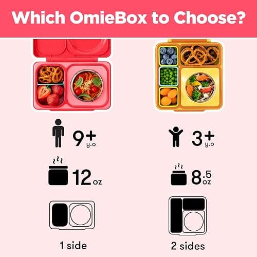 Omie OmieBox UP Kids Insulated Bento Box, Cherry Pink thumbnail 6