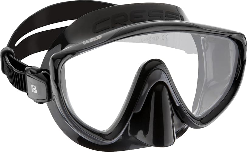 Cressi Snorkeling Set- Short Adjustable Fins, Silicone Mask, and Dry Snorkel- Compact for Travel- Tino Adventure Set- Designed in Italy - Small-Medium - Black/Graphite thumbnail 2