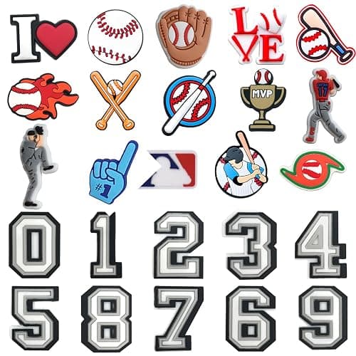 BULKITEM 25PCS Sports Shoe Decoration Charms,Basketball Soccer Baseball Golf Football Shoe Decoration Charms - Image 1
