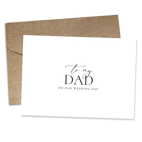 WeddingGiftsWedding Wedding Day Card for My Dad, To My Dad On Our Wedding Day Card, Dad Of The Bride/Groom Gifts. （Dad A） - E Dad A - Image 1