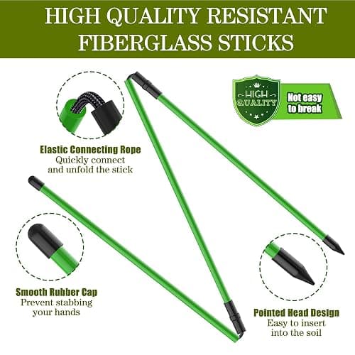 Seticek Golf Alignment Sticks 2 Pack,Upgraded 48" Collapsible Alignment Stick Golf Training Aid for Aiming, Putting, Swing Trainer, Golf Training Sticks with Clear Tube Case thumbnail 2