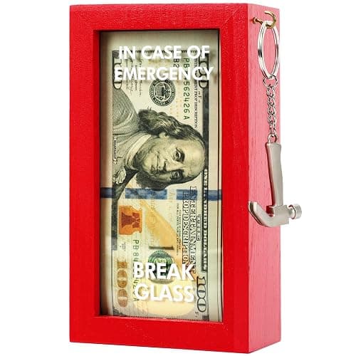 JULEASEL Funny Gift Emergency Box w/Hammer, Break in Case of Emergency Box, Personalized Prank Gag Gift for Birthday Holiday, Funny Desk Decor, White Elephant Gift for Friend Coworker Family - Image 1
