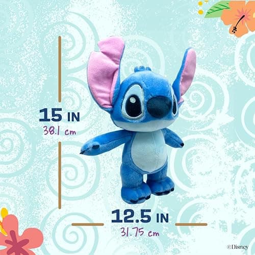 Disney Baby Lilo & Stitch Soft Huggable Stuffed Animal Cute Plush Toy for Toddler Boys and Girls, Gift for Kids, Blue Stitch 15 Inches thumbnail 2