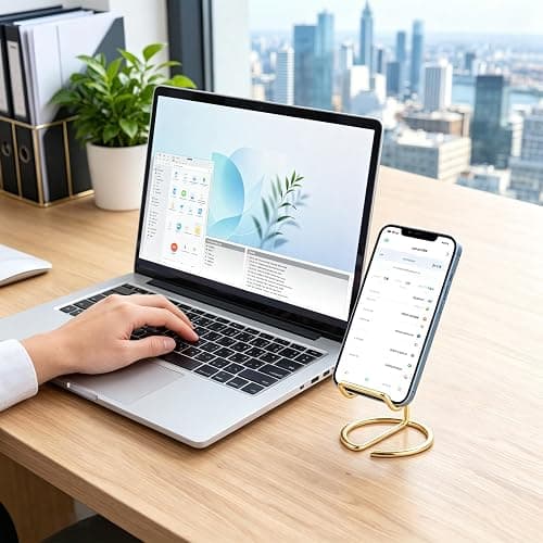 gianotter Phone Stand, Gold Desk Organizer and Accessories, Phone Holder for Desk, Compatible with All Mobile Phones, iPhones and iPads thumbnail 4