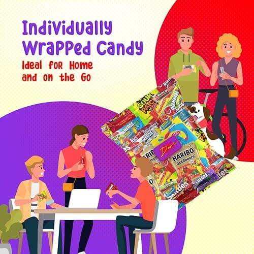 Bulk Assorted Fruit Candy - Starburst, Skittles, Fish, Air Heads, Jolly Rancher, Sour Punch, Gold-Bears Gummi Bears & Twizzlers, Candy's, Pops, Dots, (32 Oz Variety Pack) (Candies may vary) thumbnail 5