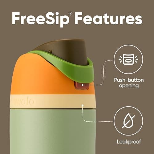 Owala FreeSip Insulated Stainless Steel Water Bottle with Straw for Sports and Travel, Leak Proof, BPA-Free, 710ml, Camo Cool thumbnail 3