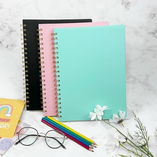 Ouzoustate Lined Spiral Notebook B5 Pink Hardcover Notebooks for Work -7.48" X 10.18" 4 Pack 7MM College Ruled,160 Pages 100GSM Thick Paper for Note Taking School Office Supplies thumbnail 7
