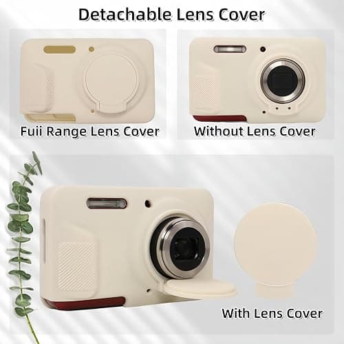 SZHSYJY Case for Kodak PIXPRO FZ55,FZ55 accessories,Soft Silicone Protective Case Removable Lens Cover,Comes with 2 Screen Protectors and 1 Wrist Strap. (Misty White) thumbnail 4