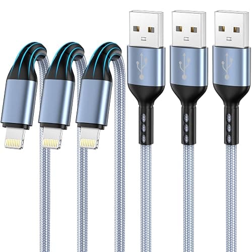iPhone Charger 3pack 10FT Apple MFi Certified Nylon Braided Lightning Cable Fast Charging Long USB Charging Cable High Speed Transfer Cord for iPhone 14 13/12/11 Pro Max/XS MAX/XR/XS/X/8/7/Plus/6S - Image 1