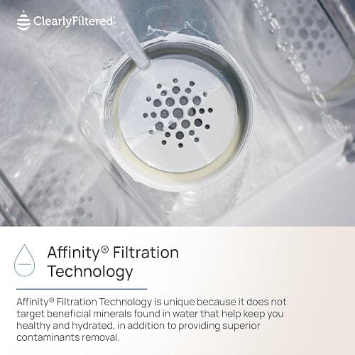 Clearly Filtered No.1 Filtered Water Pitcher/Updated Model/Targets 365+ Contaminants e.g. Fluoride Chlorine PFAS Microplastics Lead Arsenic BPA/BPS Free (Pitcher Includes 1 Filter) - Pitcher with 1 filter thumbnail 9